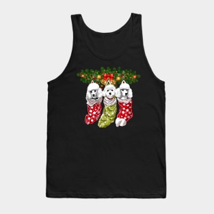 Poodles Socks Christmas Gifts Dogs Lovers Tank Top